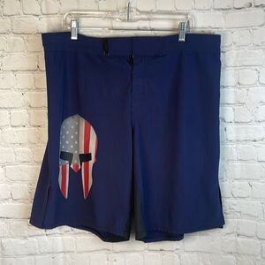 Navy Blue Patriotic Swim Trunks with Skull, size 36, Men’s Swim Shorts